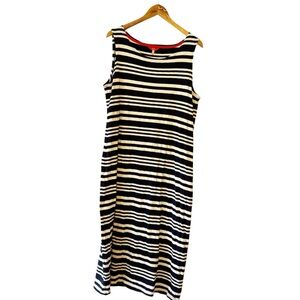 Joules Riva Blue and White Nautical Sleeveless Cotton Mini Dress Size 18